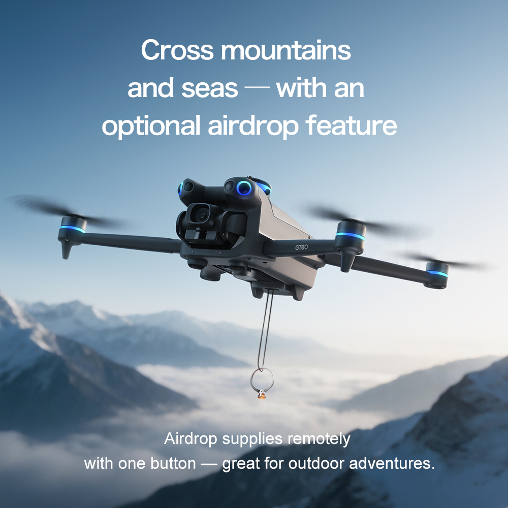 NEW GT60 Mini Drone Dual Camer - đánh giá và giá Drone Gps Mount